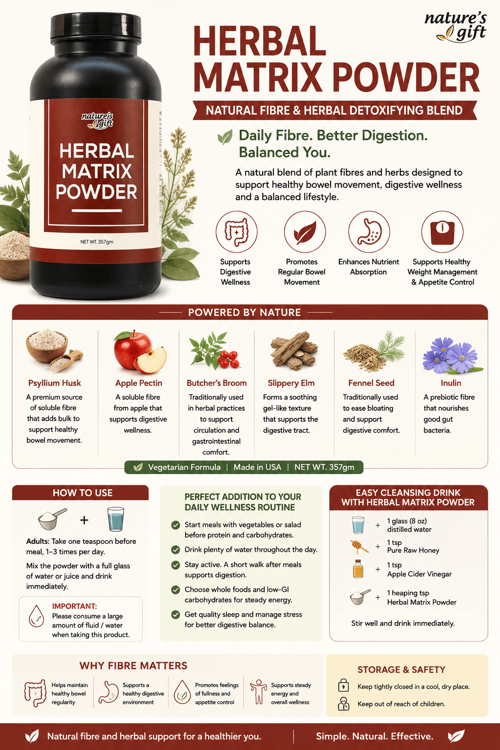 Herbal Klenz Powder Infographics